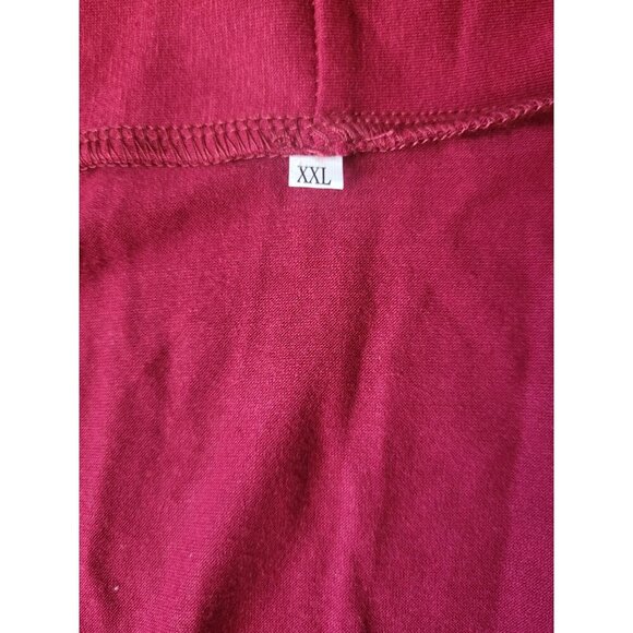 Women's Red Open Front Long Sleeve Lace Cardigan Size XXL Cotton Polyester. - Picture 3 of 8